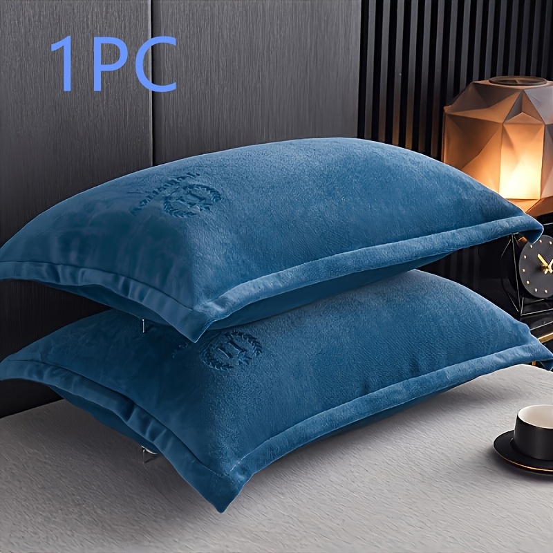 TEMU 1 de almohada de felpa bordada de lujo, tejido de terciopelo de leche y agradable , (1 sin interior) lavable a máquina, regalo pequeño para el