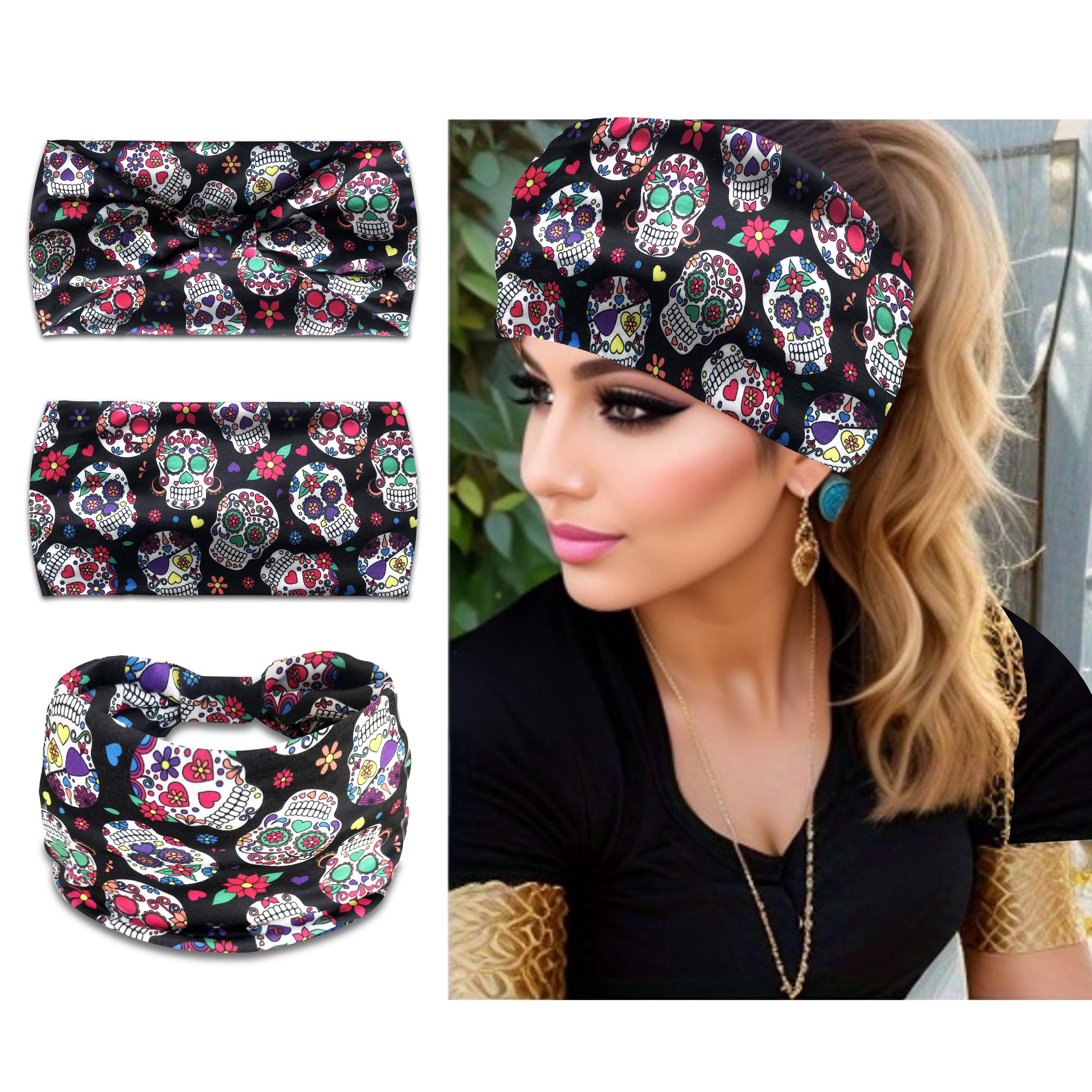 

1pc Boho Printed Headband Comfortable Non-slip Headwear Turban Hair Styling Accessories For Women