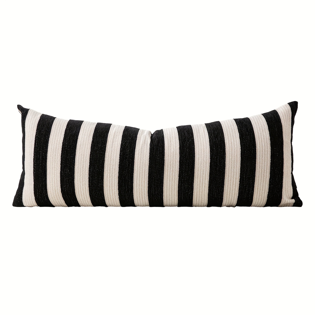 E-shop 1 Stück Moderner Minimalistischer Chenille-Kissenbezug – Gestreifter Dekokissen mit Reißverschluss, Weicher und Langlebiger Stoff für Sofa, Bett
