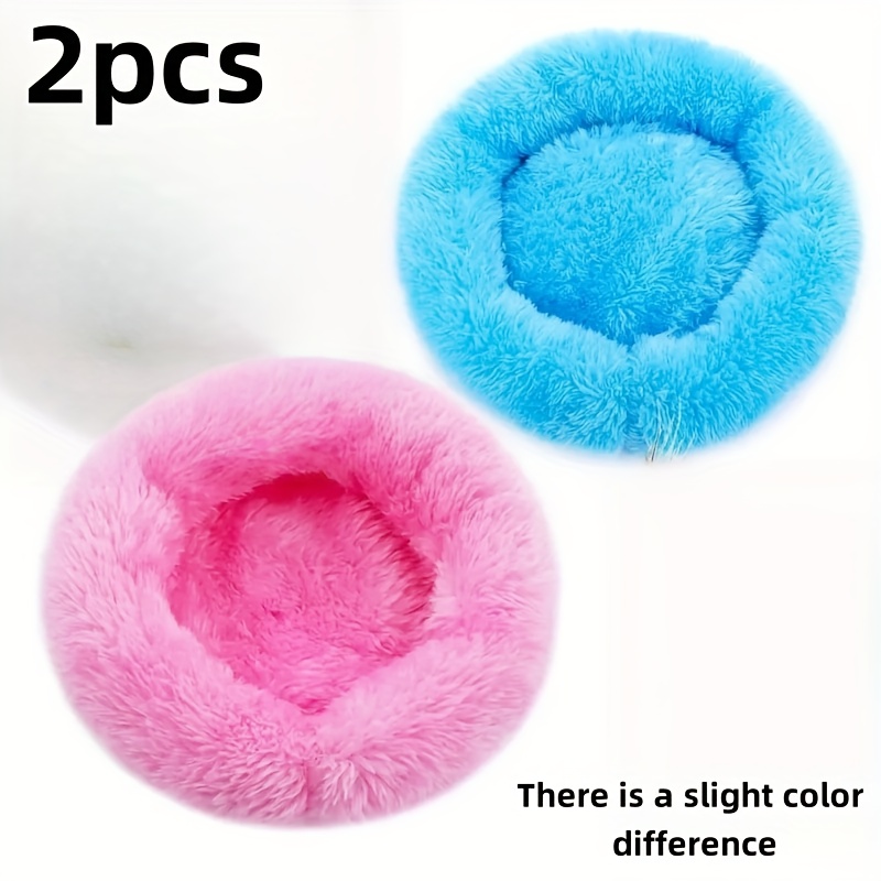 E-shop 2er-Set Vogelnest-Bett – Gemütliche Plüsch-Sitzstange mit bissfestem Polyester-Dach, weiches Flanell-ähnliches Käfigzubehör für Nymphensittiche,