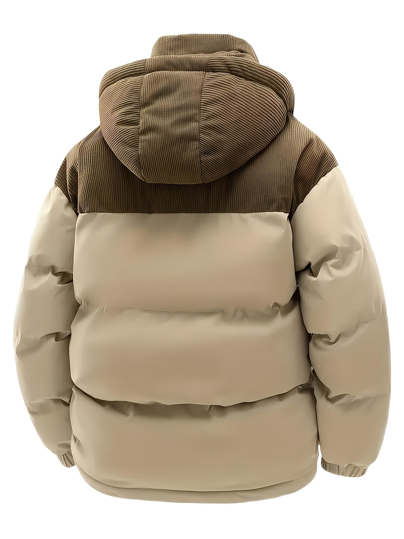 Men's Thickened Warm Hooded Jacket with Print Design