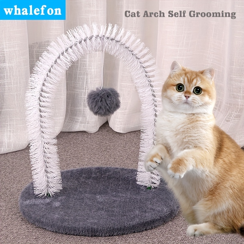 

Whalefon 4-in-1 Cat Grooming Arch - Self-massage Brush & Hair Remover Toy For Cats, Interactive Pet Care Accessory Cat Toys, Cat Brushes