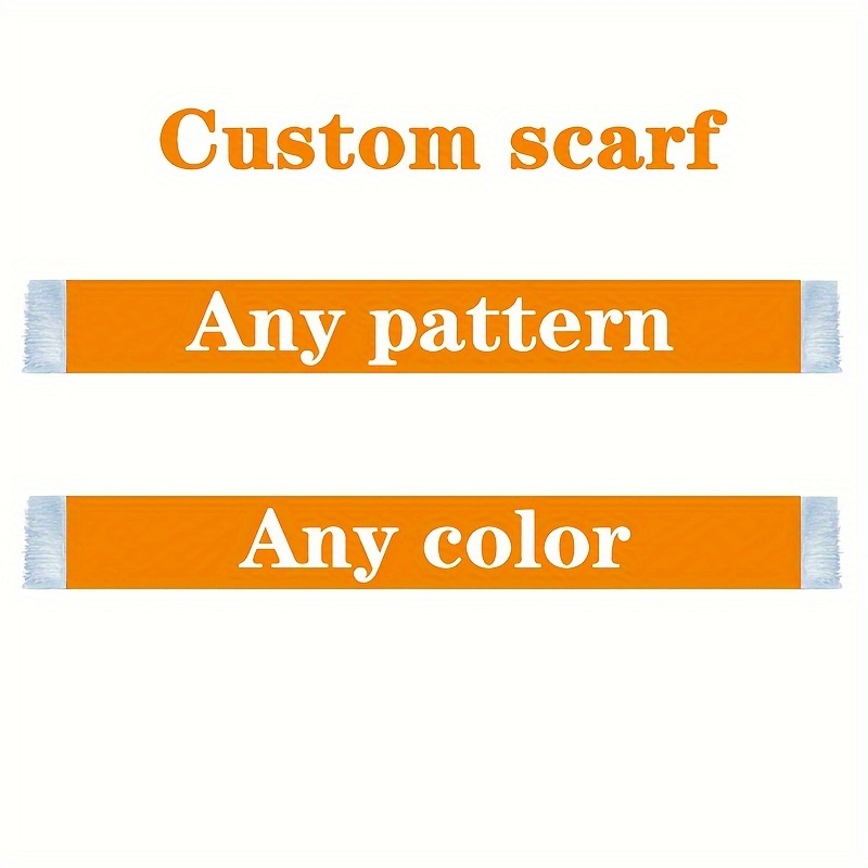 [ Customization ] 1pc, Customized Scarf 15x150cm, Any Pattern, Polyester Fashion Scarf