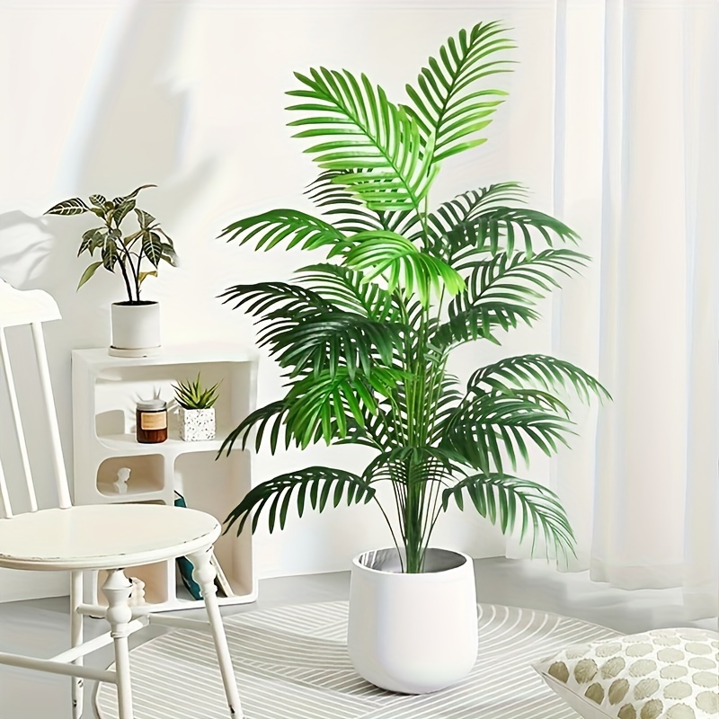 

Large Faux Palm Leaf - 25.6"/31.5" Artificial Tropical Plant For Indoor & Outdoor Decor, Perfect For Weddings And Home Aesthetics
