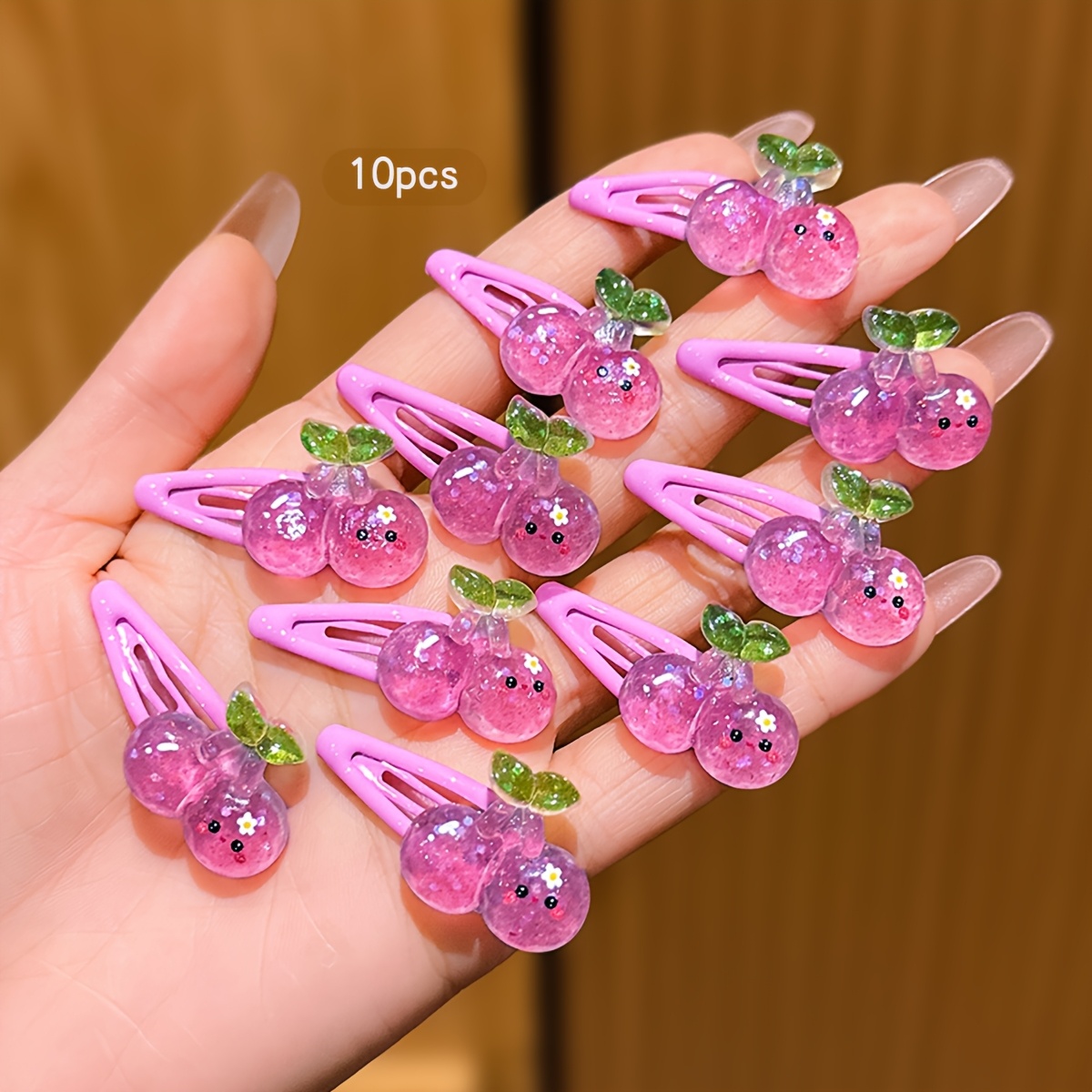 TEMU 10 pinces à cheveux BB violette, pinces à cheveux de style adaptées aux accessoires de tête pour un