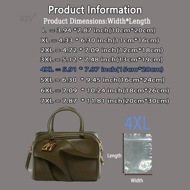 100 Transparent Self-Sealing Plastic Bags with Tight-Locked Edges