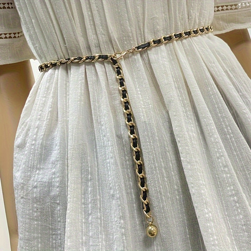 

1pc Women's Waist Chain Fashion Casual Accessories Metal Chain Matching Skirt Pants Belt