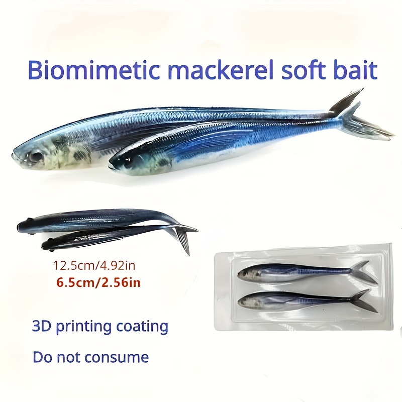 

2 Pcs Realistic Soft Lure: Fork Tail Swimbait, Fishing Accessory - Pvc Material