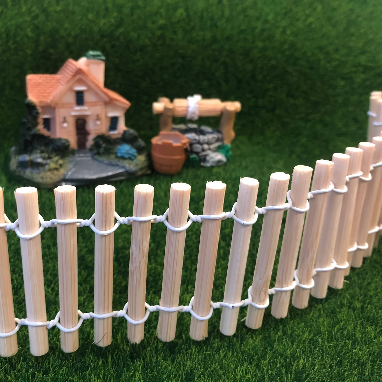 Mini clôture en bois pour jardin de fées kit maison de poupée terrarium  déco