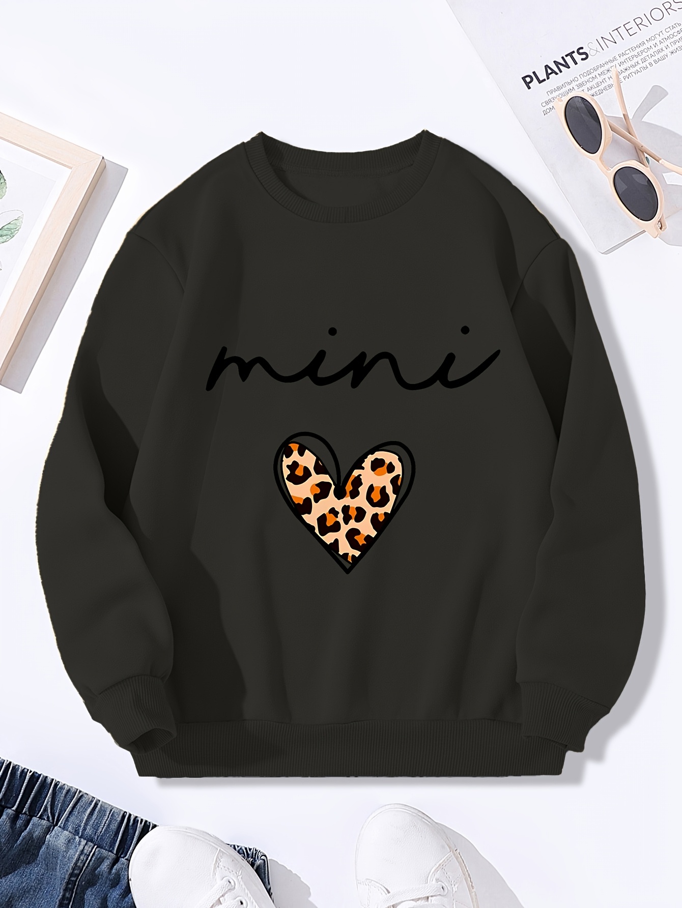 nueva sudadera moda otoño invierno niñas estampado leopardo Temu