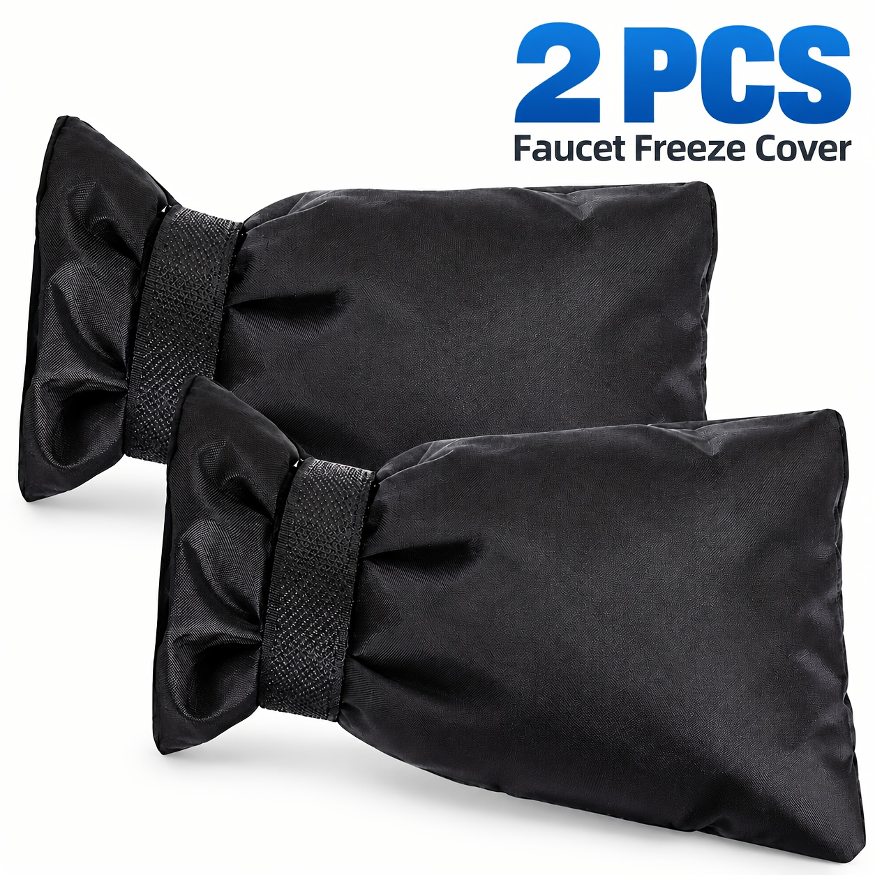 TEMU 2pcs Winter Outdoor Faucet Cover, 420d Oxford Cloth Winter Hose Cover, Thick Hose Bib Cover, External Faucet Cover For Protection