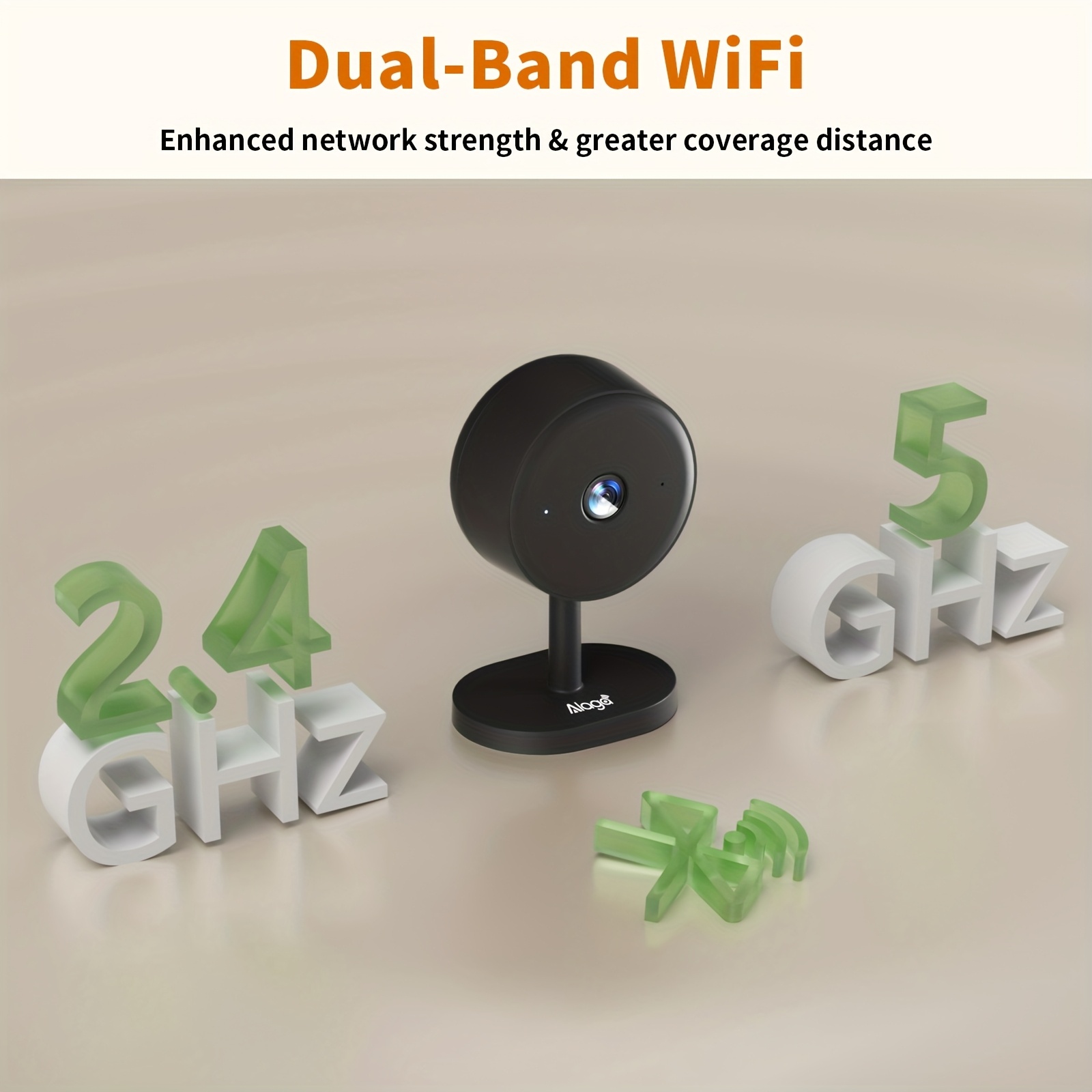TEMU 2k Full Hd Security Camera With 360° Pan-tilt & Zoom, 5g Wifi, Night Vision, Voice Intercom, Motion Detection, Monitoring, Real-time Alerts For