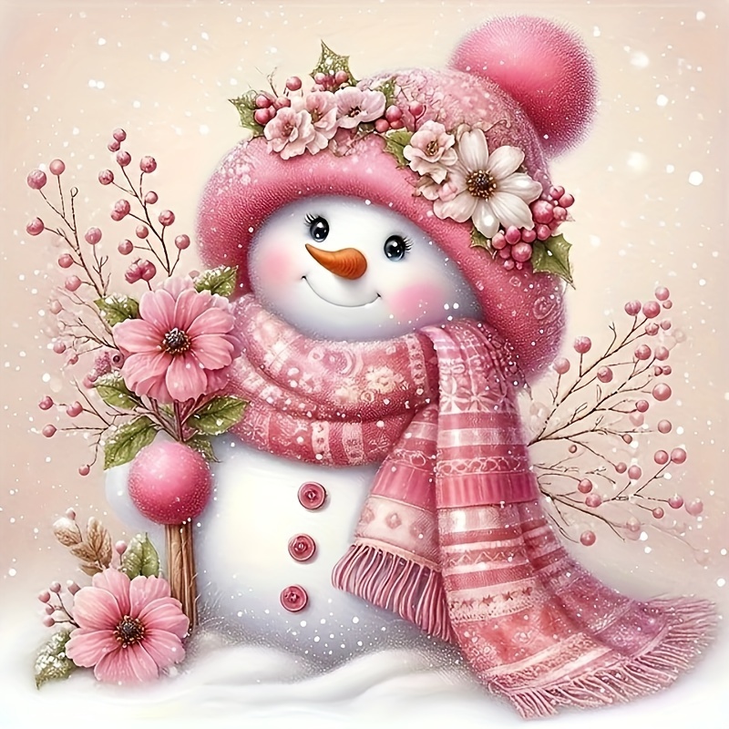 

Diy Kit - Beautiful Snowman Design, Handcrafted Canvas Art Supplies