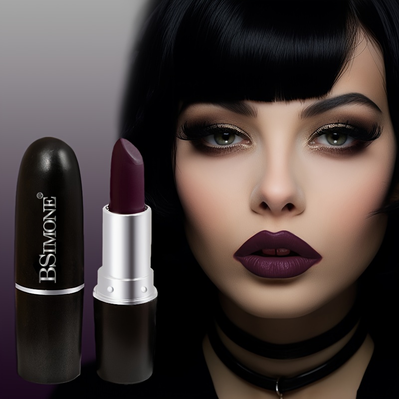   matte   lipstick waterproof sweat proof long lasting non fading ideal for halloween cosplay gothic makeup and themed parties cosplay accessory dramatic look   halloween costumes  