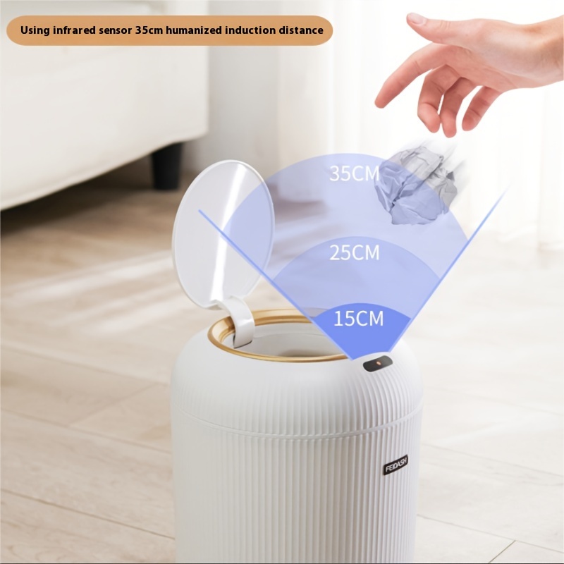 

Sensor Trash Can 9.5l/10l, No Bend, Deluxe Trash Can, Automatic Trash Can, Kitchen Bathroom Toilet Wastebasket Decorative Trash Can Office