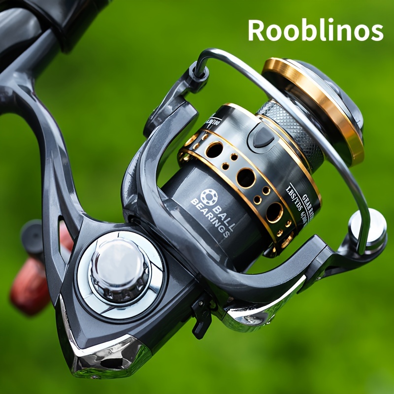 

Rooblinos Bk Fishing Reel - 5.2:1 Gear , 18lb Max Drag, Comfort Wooden Grip, Spool