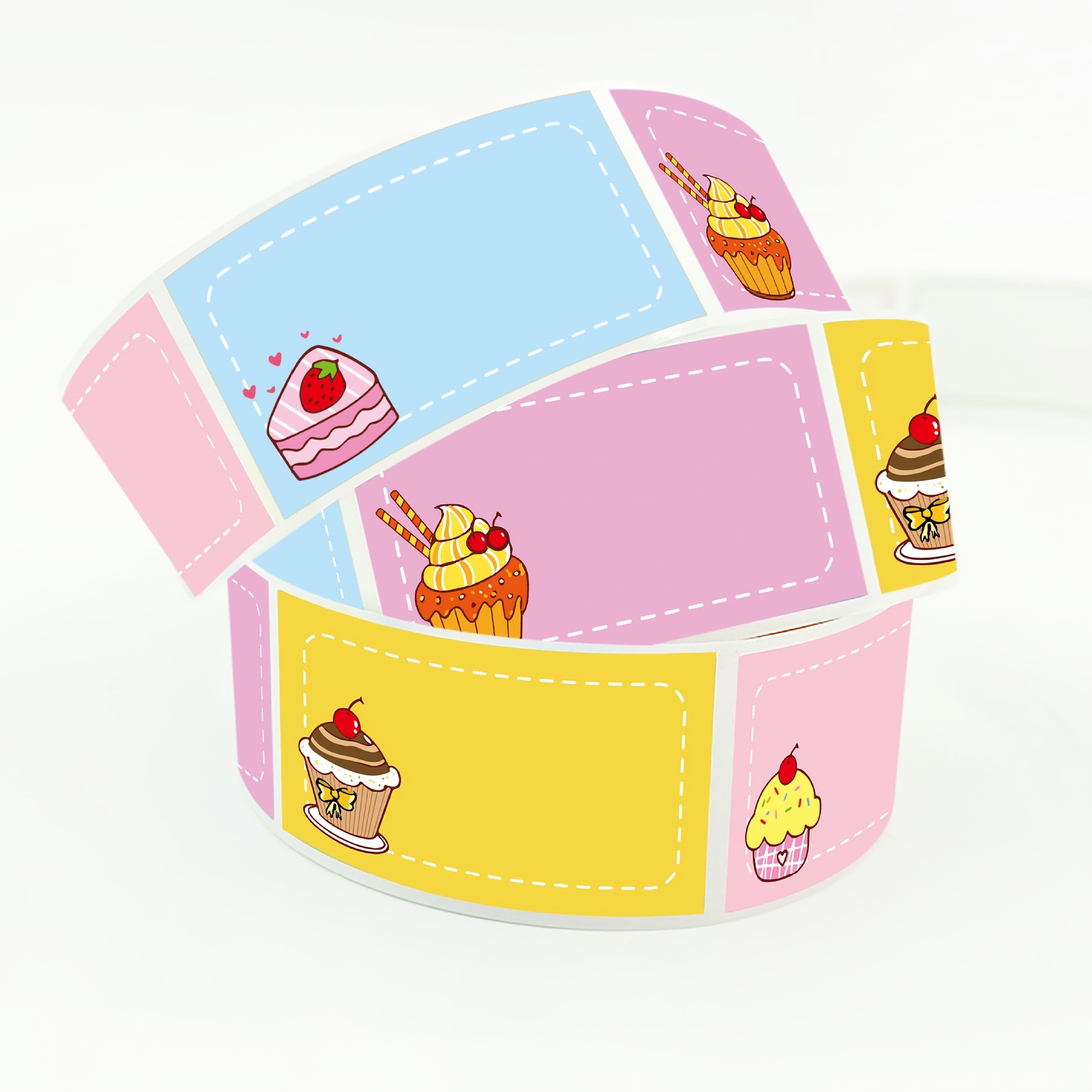 20 Colorful Square Name Stickers for Marking and Labeling