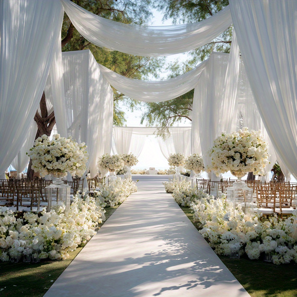 an extra long white chiffon fabric sturdy decorative