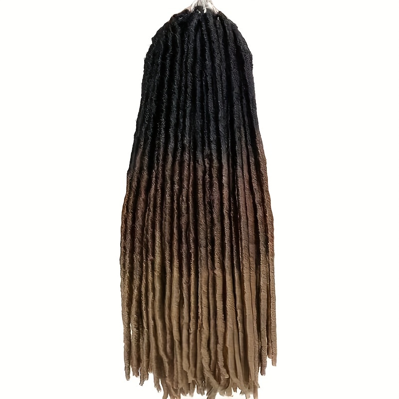 E-shop 18-Zoll Goddess Locs Crochet Haar mit 24 Strängen, mit weichen Zigeuner-Locs, glatten Crochet Braids und 3-farbig Dreadlock Haarverlängerungen,
