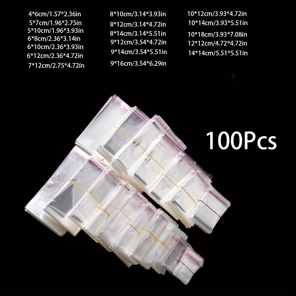 

100pcs -sealing - Opp Plastic For Jewelry, & Storage