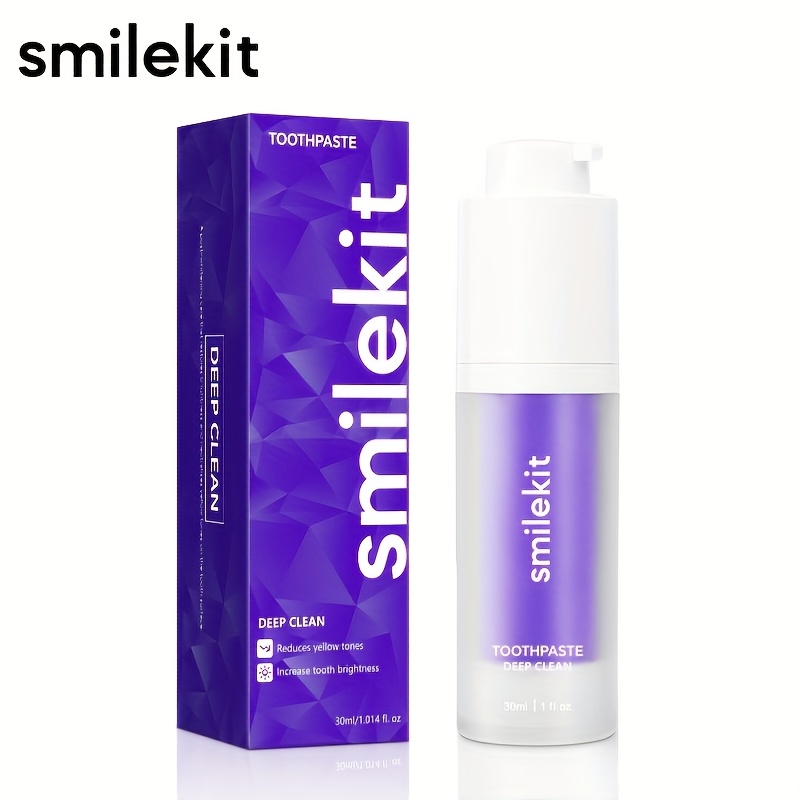New Smilekit Purple Foam Toothpaste - Deep Cleaning For , And Stain-removing Mousse, Ideal For Home And Travel