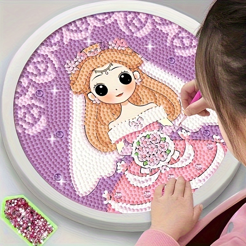 

Diy Princess Diamond Painting With Frame Handmade Educational Diamond Sticker Gift For Girls