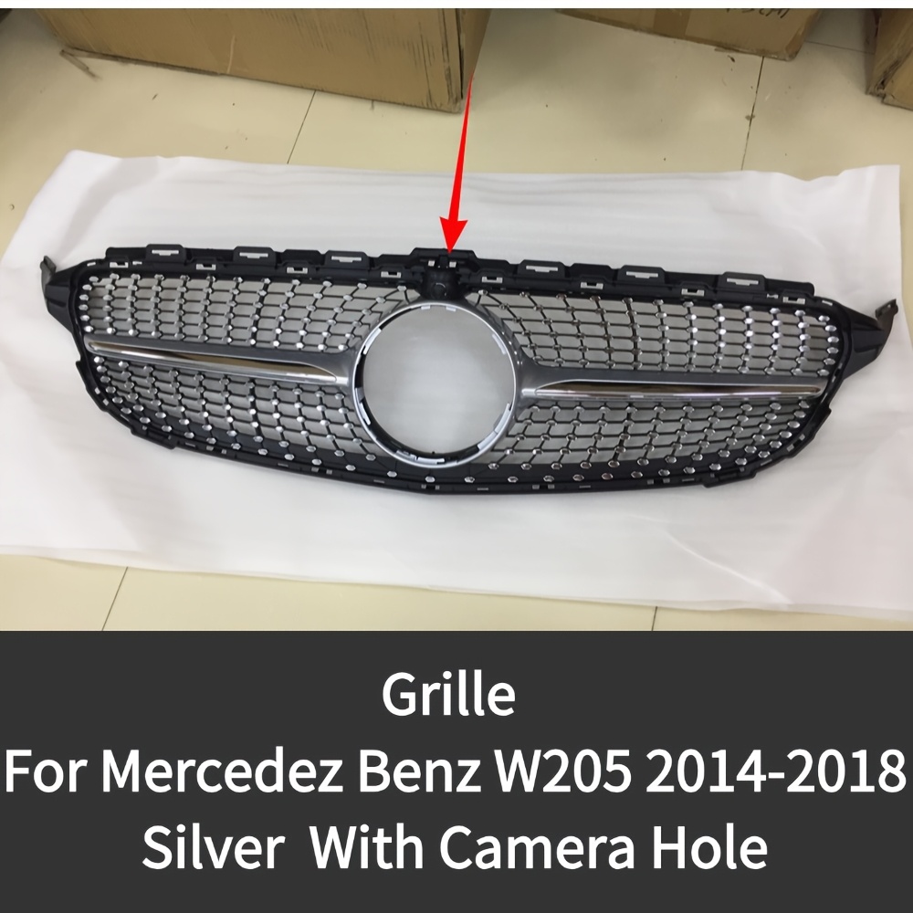 TEMU Upgraded Front Radiator Grille Bumper Adjustment Additions For Mercedes-benz W205 2015-2018 C250 C260
