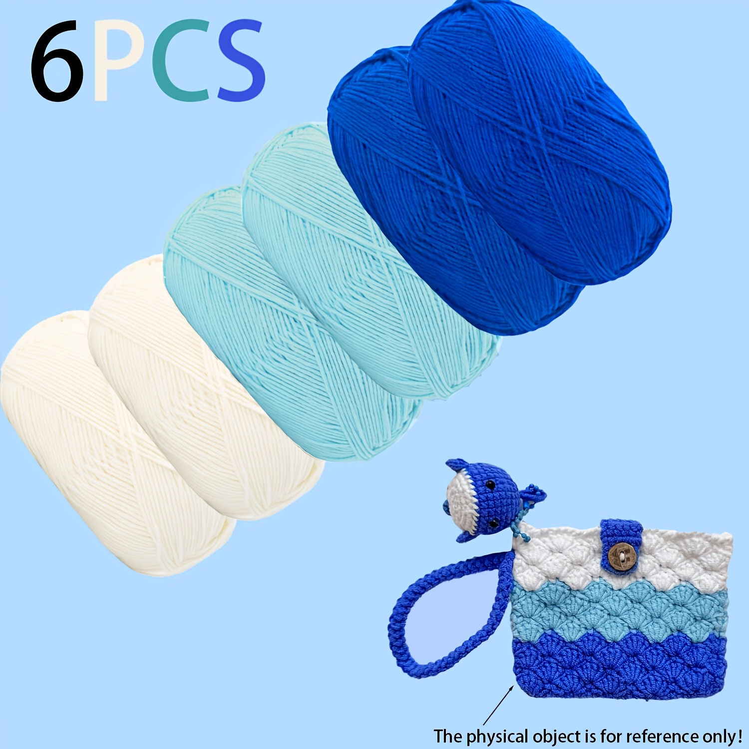 TEMU 6pcs-4 Skeins Luxury Comfortable Soft Multicolor Yarn Set, Hand Knitting Starter Kit- Craft, Suitable For Beginners, Soft Knitting Multicolor