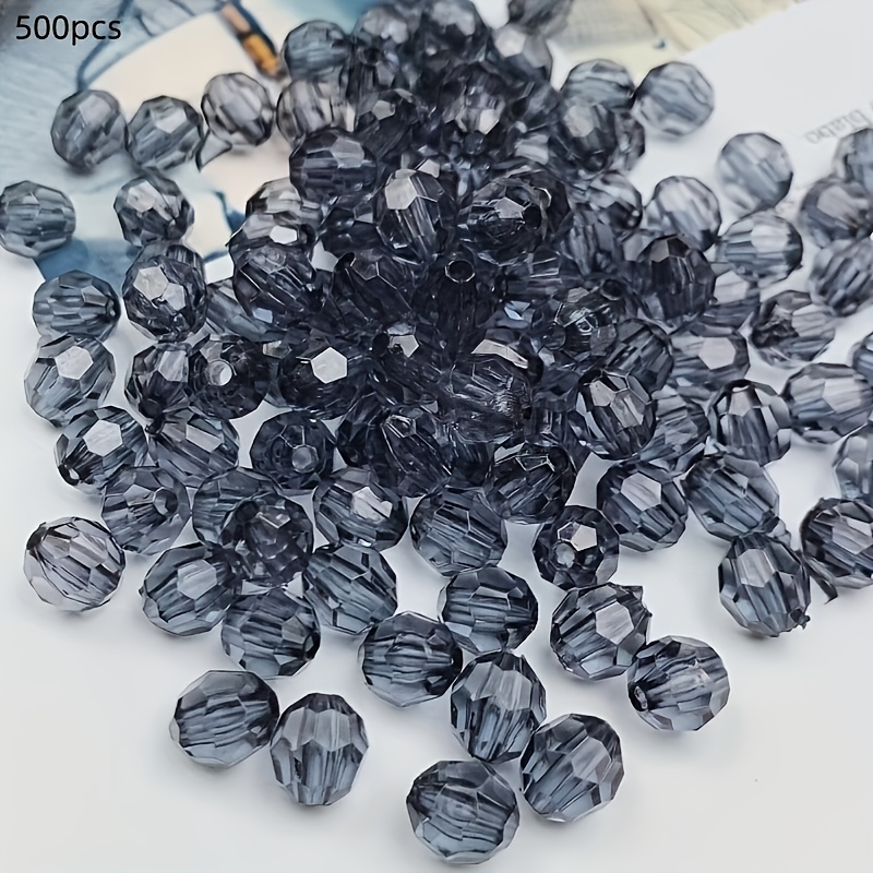 TEMU 500pcs32 Transparent 8mm Corner Beads, Suitable For Diy, Mobile Phone Chains, Handbags, Home Furnishings, Jewelry Products