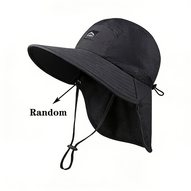 TEMU 8 Colors Available Summer Fashion Sun Hat, Outdoor Large Brim Sun Baseball - With Random Style Windproof Rope Adjustable, Unisex, Soft And
