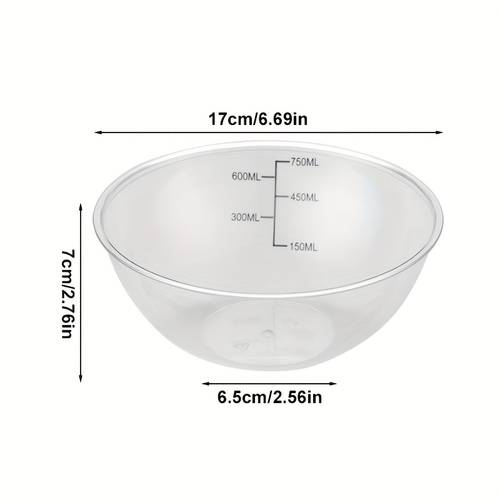 item picture 1pc 3pcs polycarbonate mixing bowls with measurement marks durable salad bowl set for cooking baking and prepping kitchen and restaurant essentials