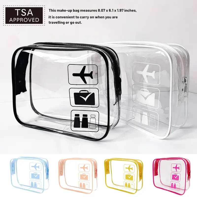 TSA Approved Transparent Toiletry Bag - High-* Makeup Bag, Suitable for Airport Carry on Luggage of * Size * for Easy Viewing * Skincare and Makeup Essentials, Airport Carry on Luggage Toiletry Travel ... TSA Approved Transparent Toiletry Bag - High-* Makeup Bag, Suitable for Airport Carry on Luggage of * Size * for Easy Viewing * Skincare and Makeup Essentials, Airport Carry on Luggage Toiletry Travel ...