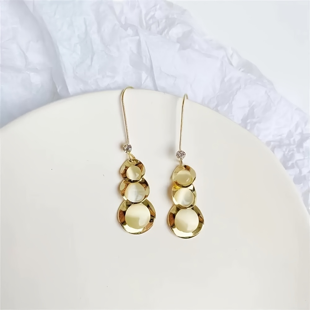 Image of Vintage Minimalist Style Long Bead Earrings Resembling And Stones, Suitable For Parties, Dates, And Everyday Wear