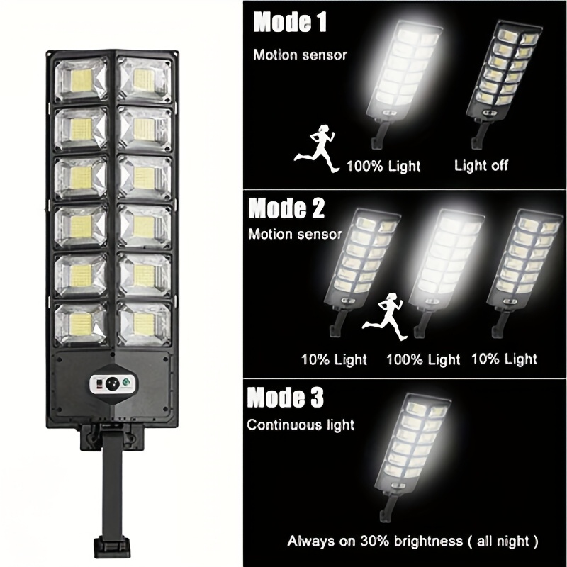   street light designed for outdoor use featuring waterproof capabilities a brightness of 6500k and 3000     with 504 144 leds this solar   light   with a foldable bracket and functions as   floodlight wit Product details 5