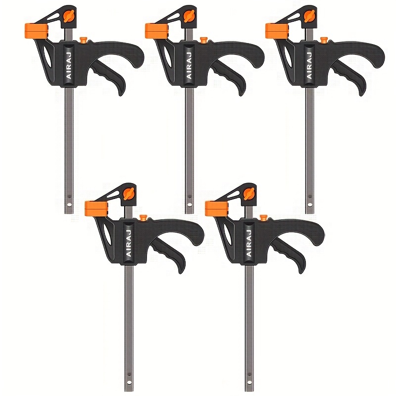 E-shop AIRAJ 4 Zoll 2 Stk./5 Stk. Holzbearbeitungs-Clips Großhandel F-Schraubzwinge Clip mit festem Griff schneller Ratschen-Freigabe,