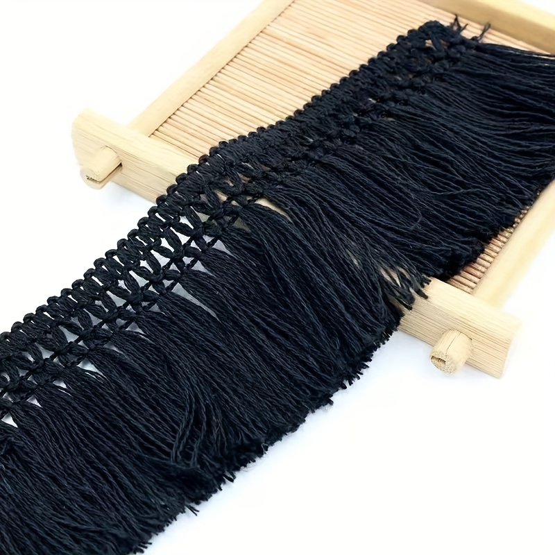 E-shop 180 cm/Rolle Verbreiterte Quasten-Spitze, für Heimdekoration, Schals, Tischdecken, Teppiche, Vorhangdekoration, Zusätze