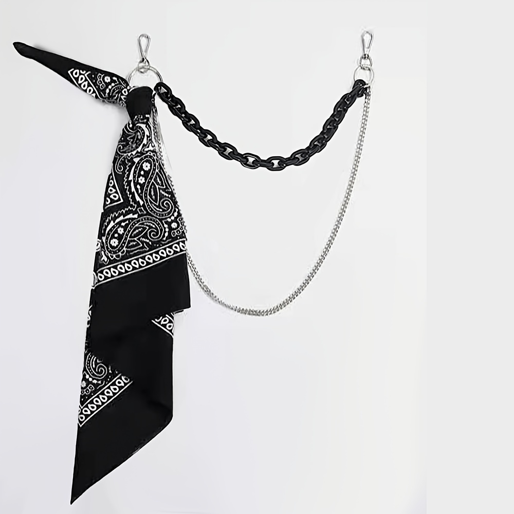 TEMU [2d Flat] [2d Flat] 1 Bandana Hanging Chain Pants Chain Accessory Resin Pants Chain Flower, Acrylic Lanyard Ins Personalized Versatile Two-color