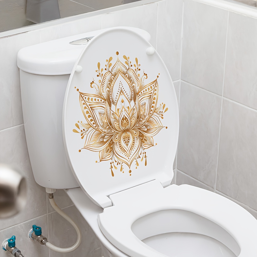 

1pc Toilet Sticker Self-adhesive Sticker Removable Pvc Toilet Lid Decoration Sticker, Christmas/halloween Gift Decoration