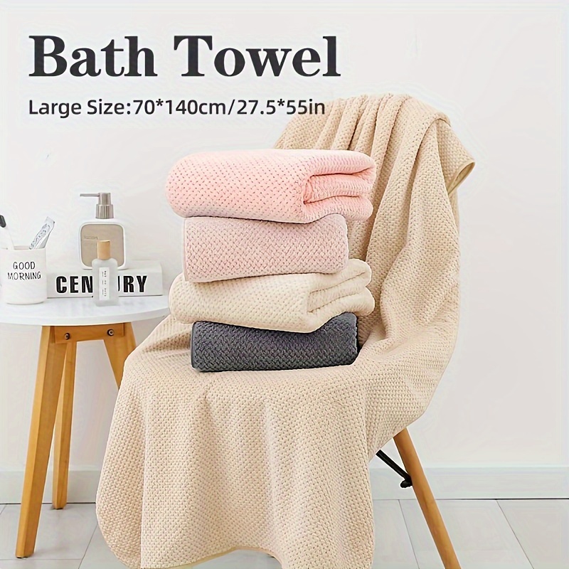 

Ultra-soft Coral Velvet Bath Towel - Quick Dry, Super Absorbent, Skin-friendly 27.5x55.1" - Perfect For Beach, Home & Bathroom Bath Towels Towels Bath Set