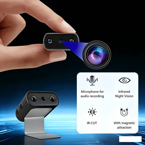 finger sized camera with built in magnetic stickers hd camera built in battery and function usb rechargeable motion detection recorder with holder loop recording local recording only sd card