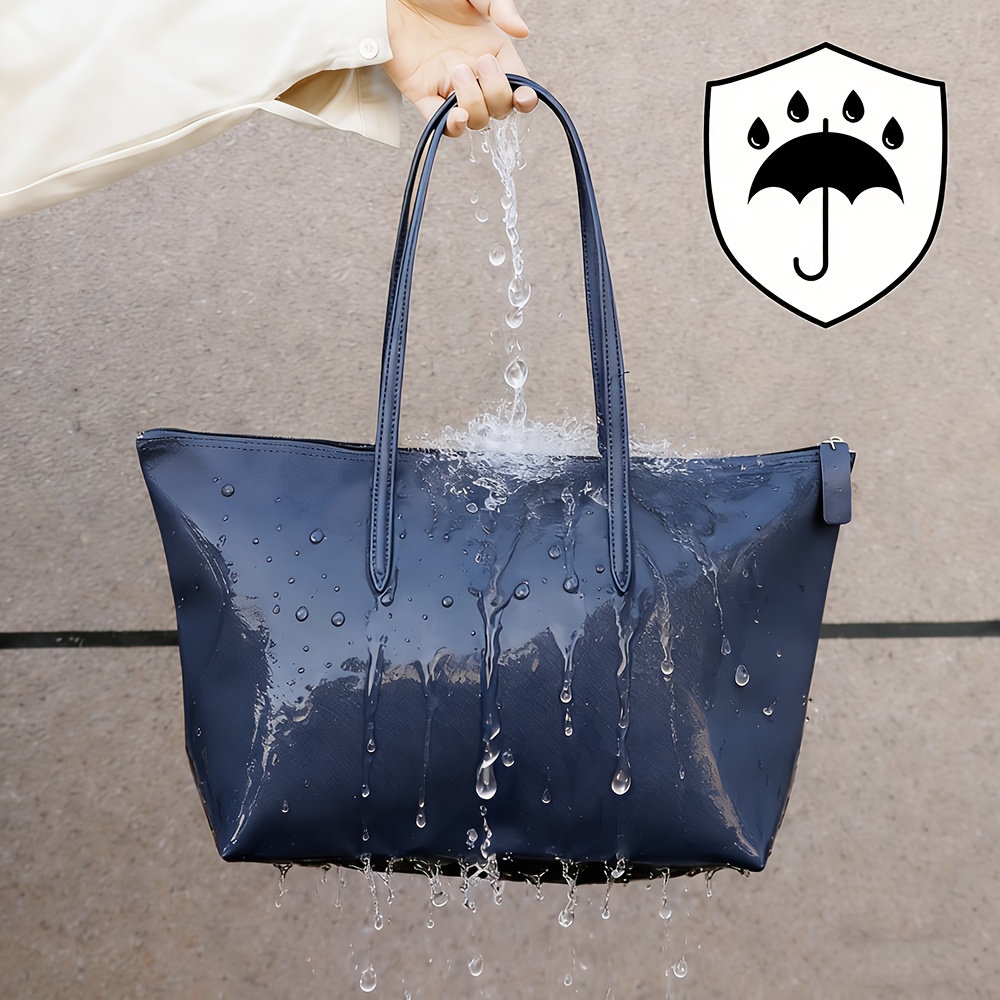 item picture womens elegant bow accent internal pocket handbag large capacity minimalist tote suitable for travel zipper closure fixed strap