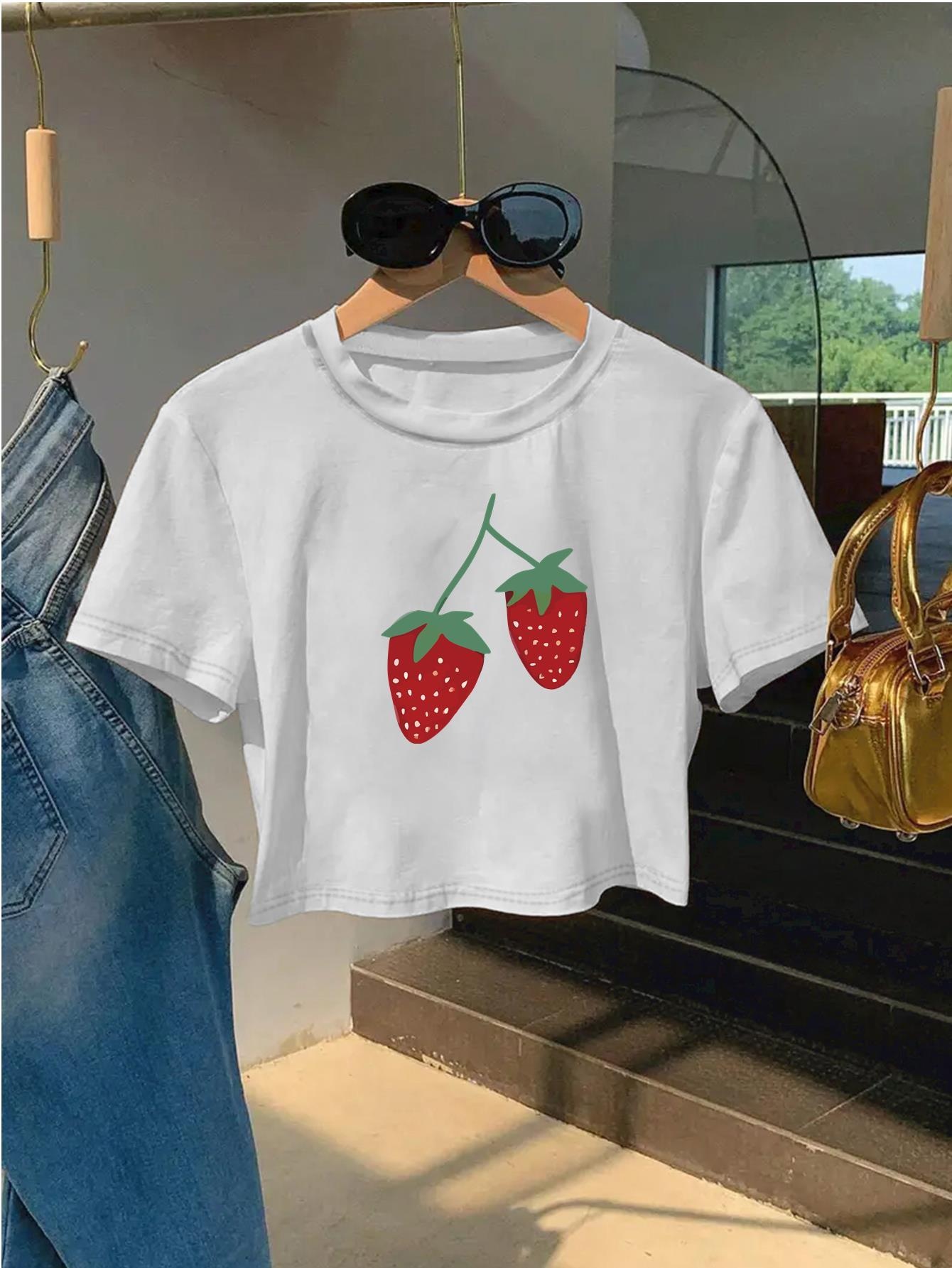 strawberry shirt sold on Temu United States