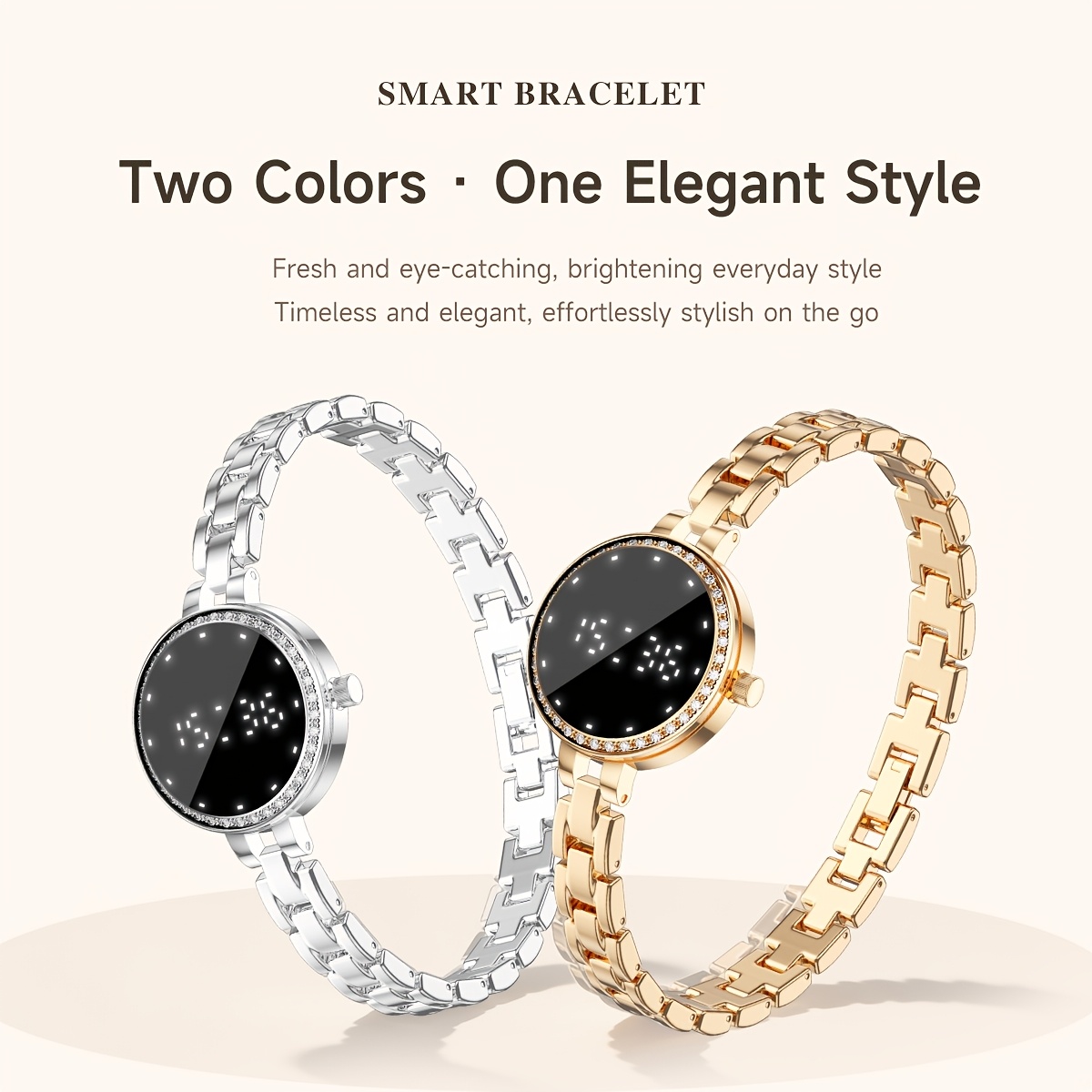 Women's Elegant Alloy Smart Bracelet, Activity Tracking