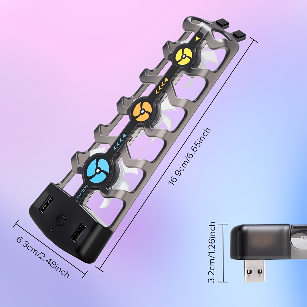 TEMU Suitable For Ps5 Console Cooling Fans, Cooling, Fan To 4600 Rpm, Supports Three-speed Fan Adjustment, 180° Wide-angle Airflow, And Intelligent