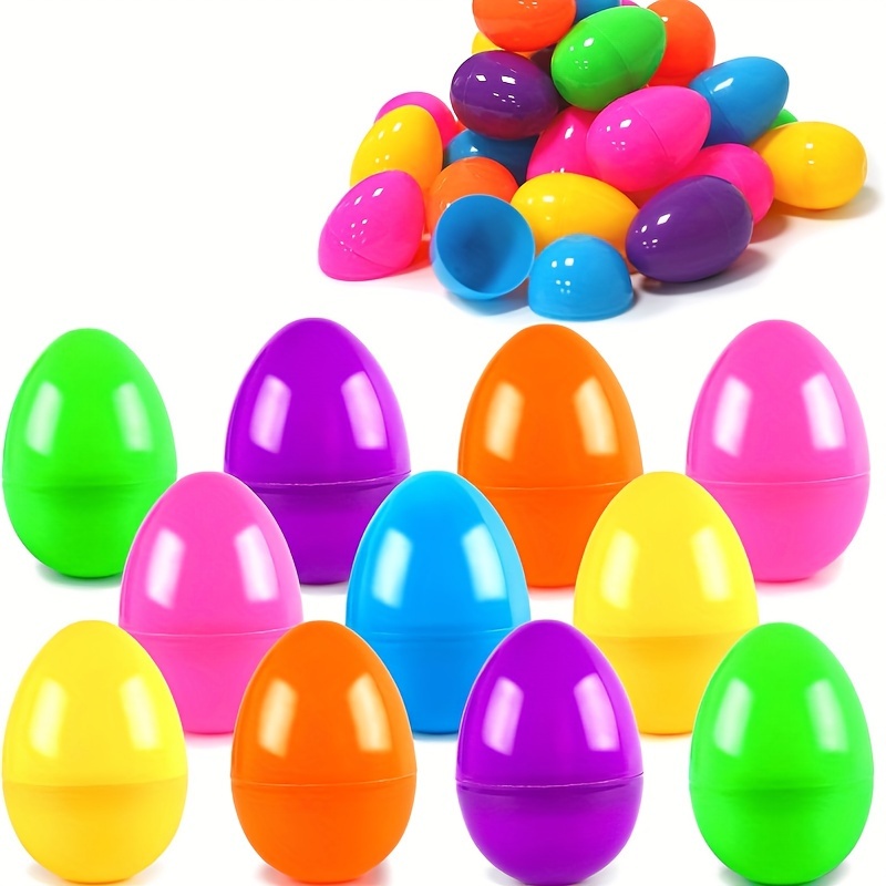 20Pcs Hanging Decor Solid Color Craft Ornaments Plastic Easter Eggs for  Easter Gifts Children DIY Painted Eggs Decor for Home - AliExpress