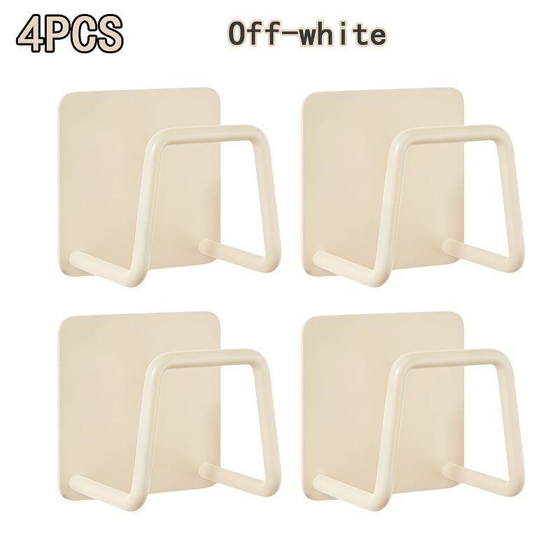 TEMU 4pcs Adhesive Sponge Storage Rack, Waterproof And Rustproof No-drill Hooks, Suitable For Kitchen Sinks And Bathrooms, Strong Adhesive