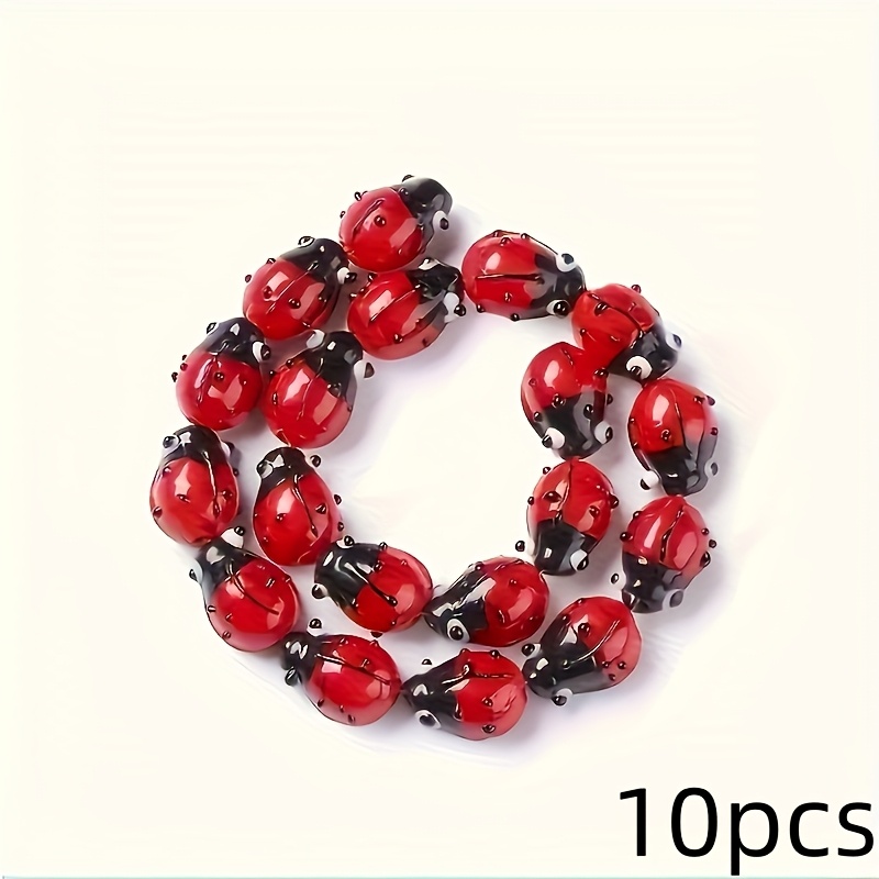 TEMU 10/30pz Perline di in Vetro a , Ciondoli Miniature di Animali Insetti per Creazione di Gioielli, Assortimento di Perline di per Braccialetti e