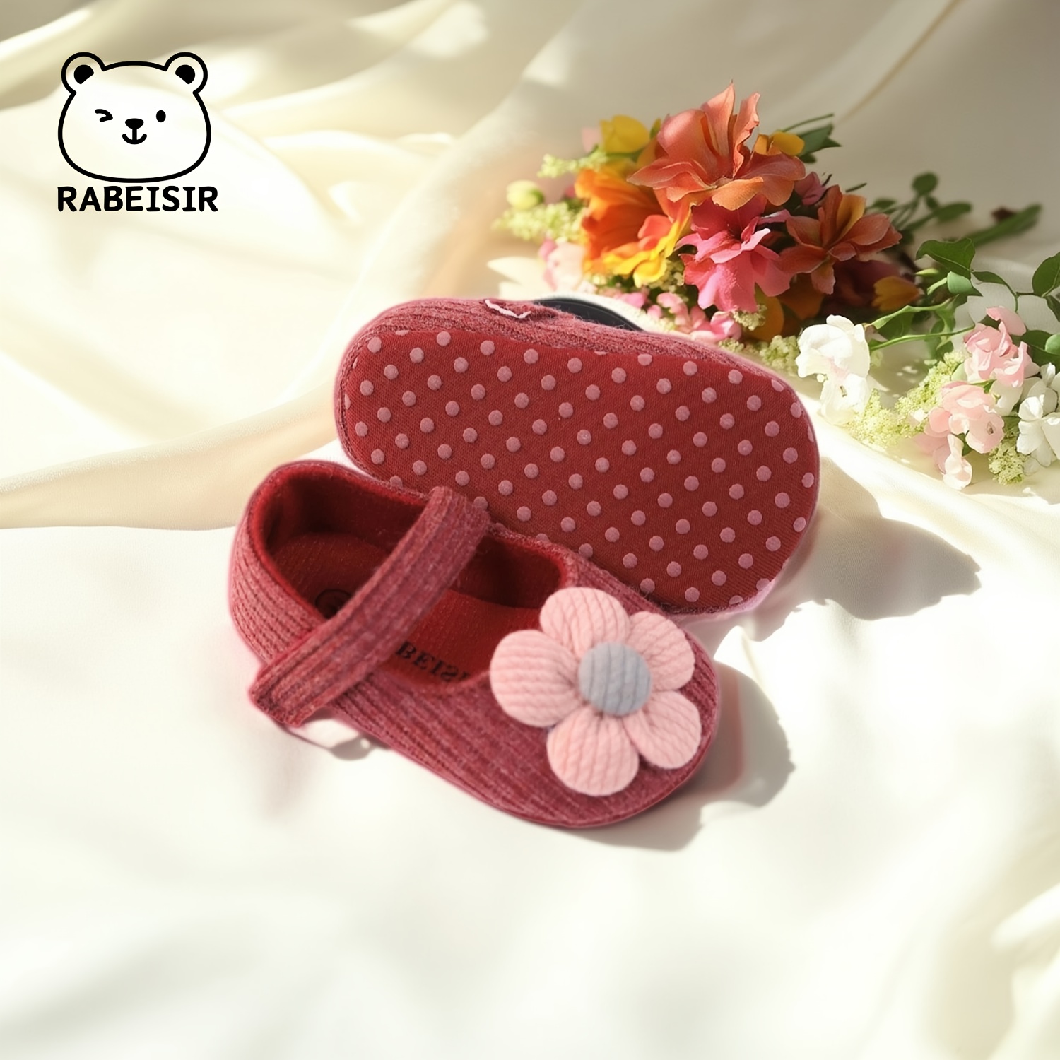 Baby Toddler Shoes, Sun Flower Princess Cloth Step Front Shoes, Lightweight Non-slip, Multicolor Candy Shoes For Daily & Casual Dressing, Spring & Fall