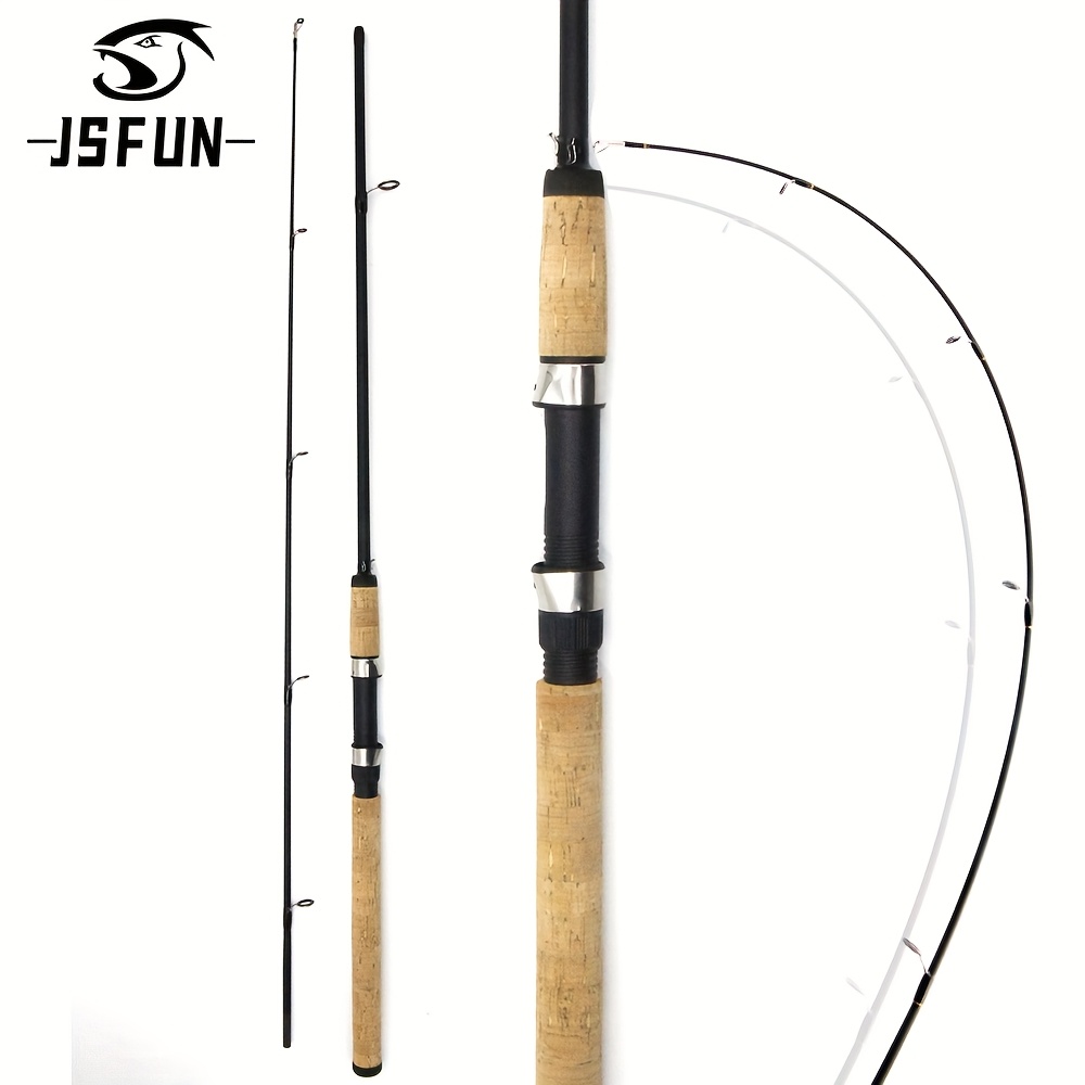 

Canne à Pêche en Fibre de Haute JSFUN - 5.91ft/5.41ft, Légère & Portable pour le Bass et le Perche, Compatible /Casting, 2-sections, Polyvalente, Truite