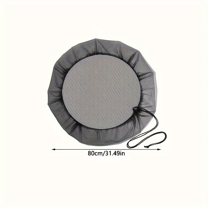 TEMU 2pcs Rain Barrel Covers With Drawstring - Durable Polyester Mesh For Leaf & Protection, Ideal For Gardens, Lawns & Outdoor Spaces Rain Barrel